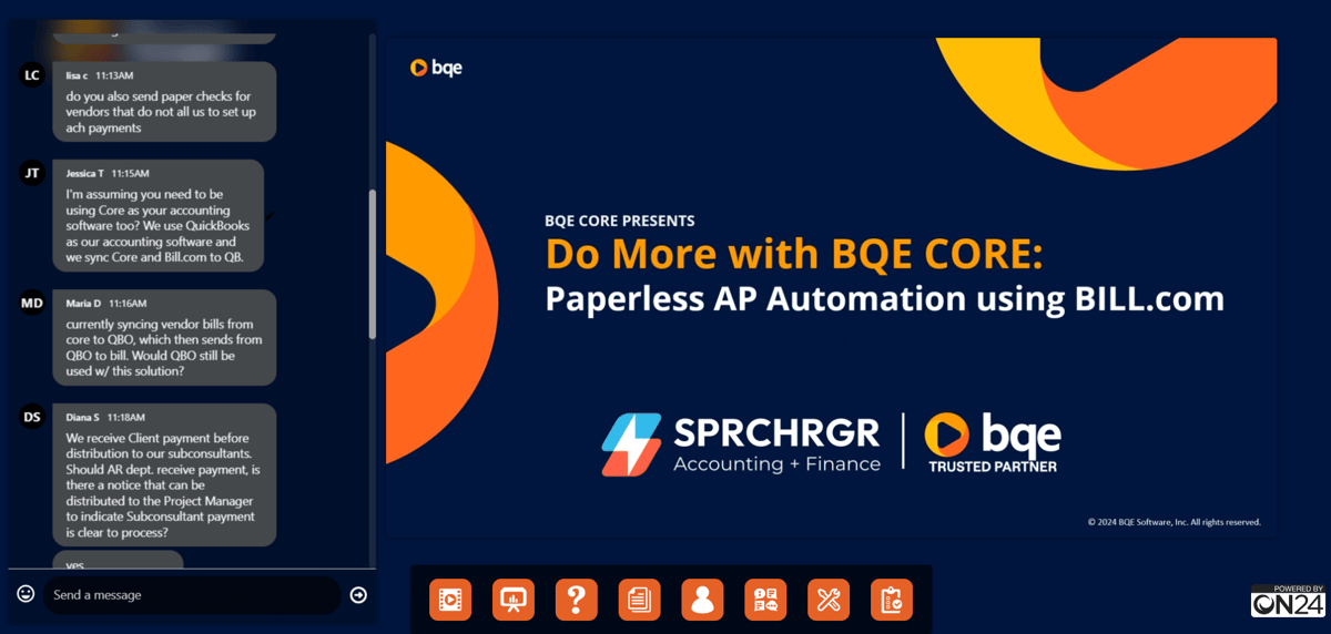 BQE-SPRCHRGR On Demand Webinar Demo